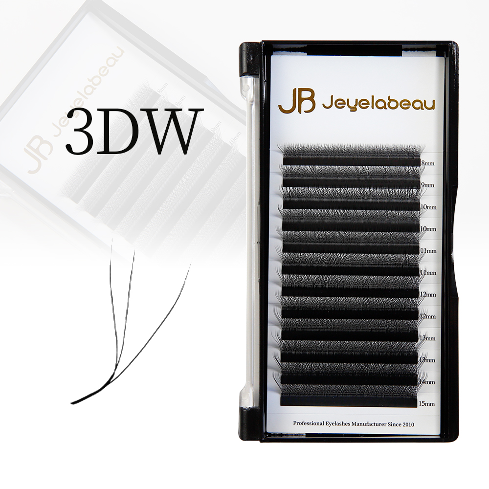 Eyelash Extension Human Hair - Profesjonalne rzęsy 3D w kształcie litery