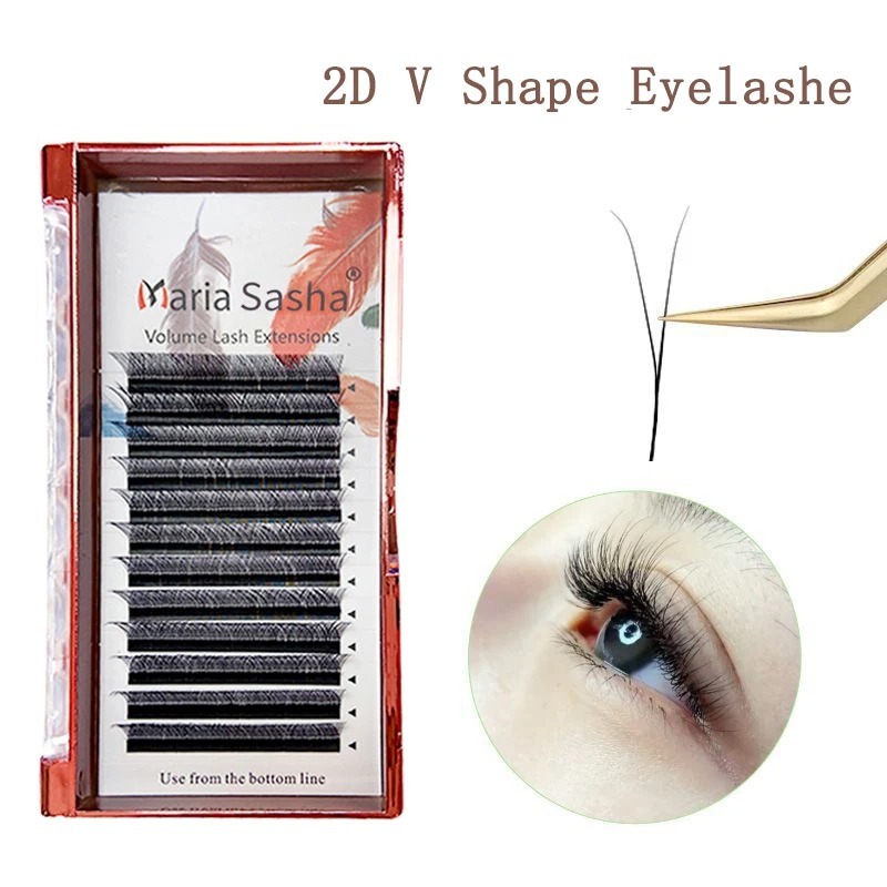 Eyelash Extension Human Hair - MARIA 2D Rzęsy w kształcie litery