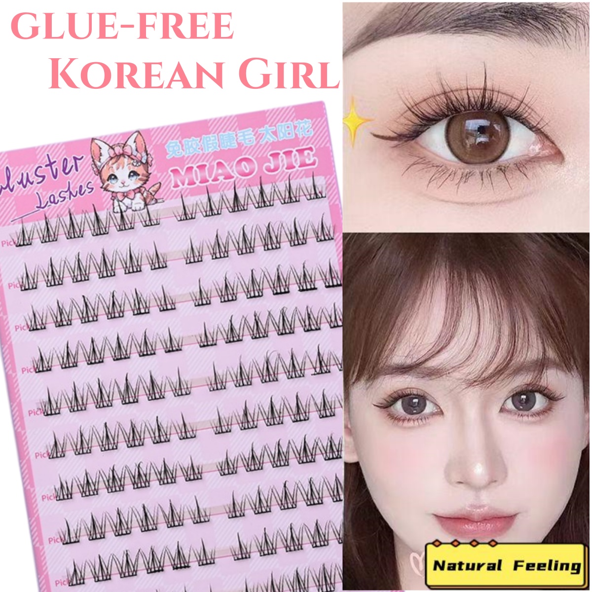 Sztuczne rzęsy MIAOJIE bez kle – Eyelash Extension Human Hair recenzja i cena